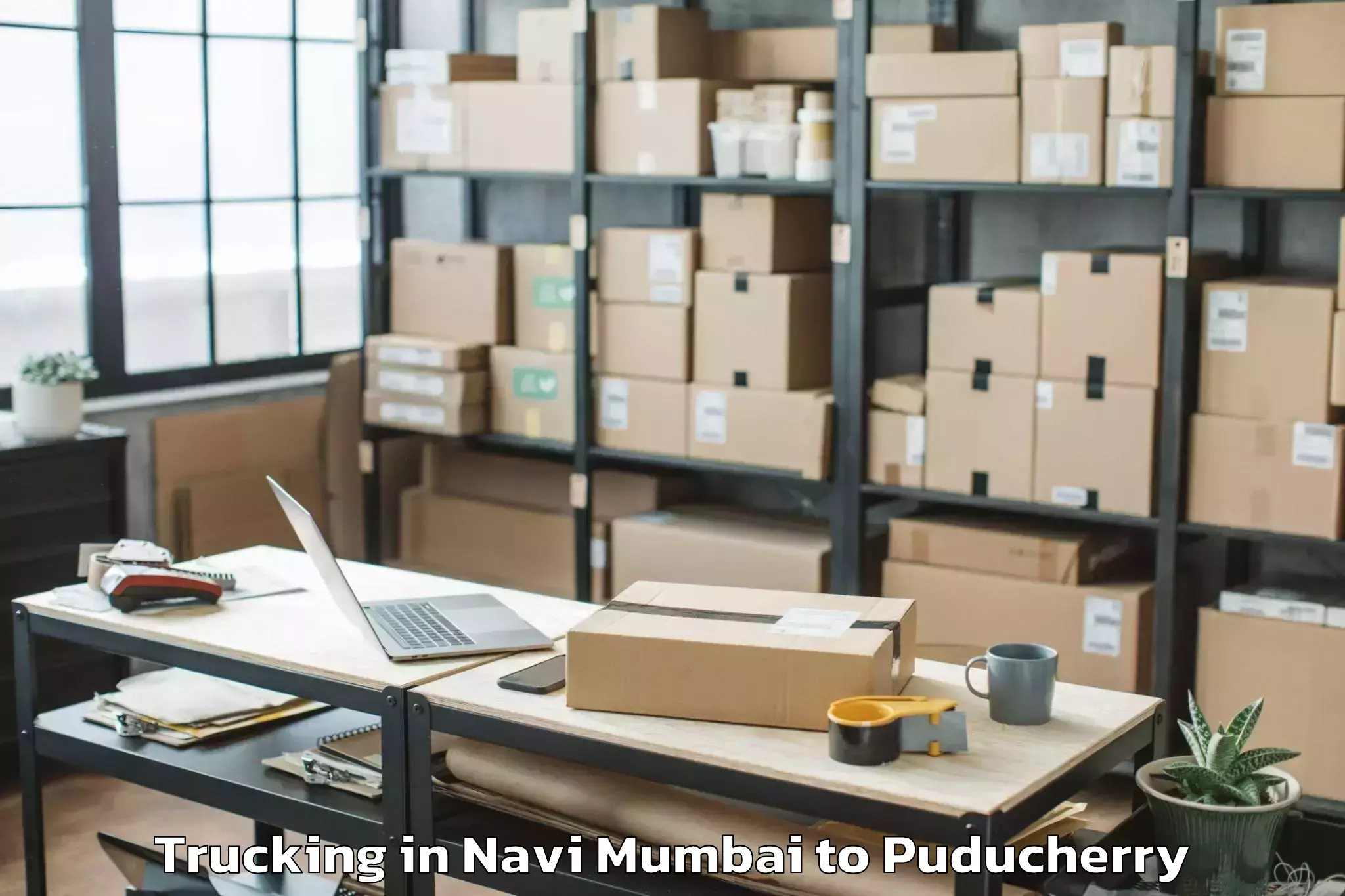 Top Navi Mumbai to Puducherry Trucking Available